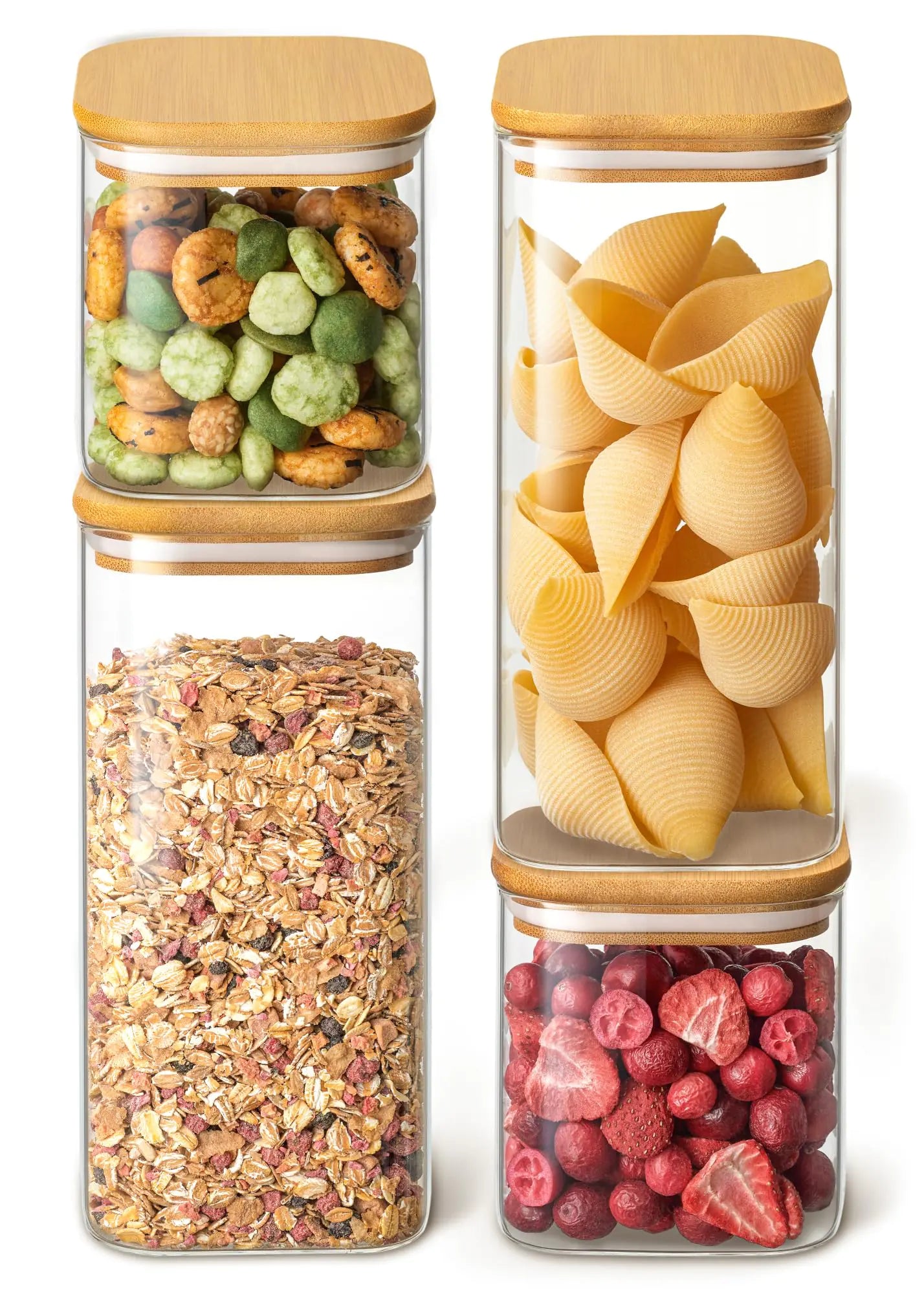 Glass Storage Containers with Bamboo Lids
