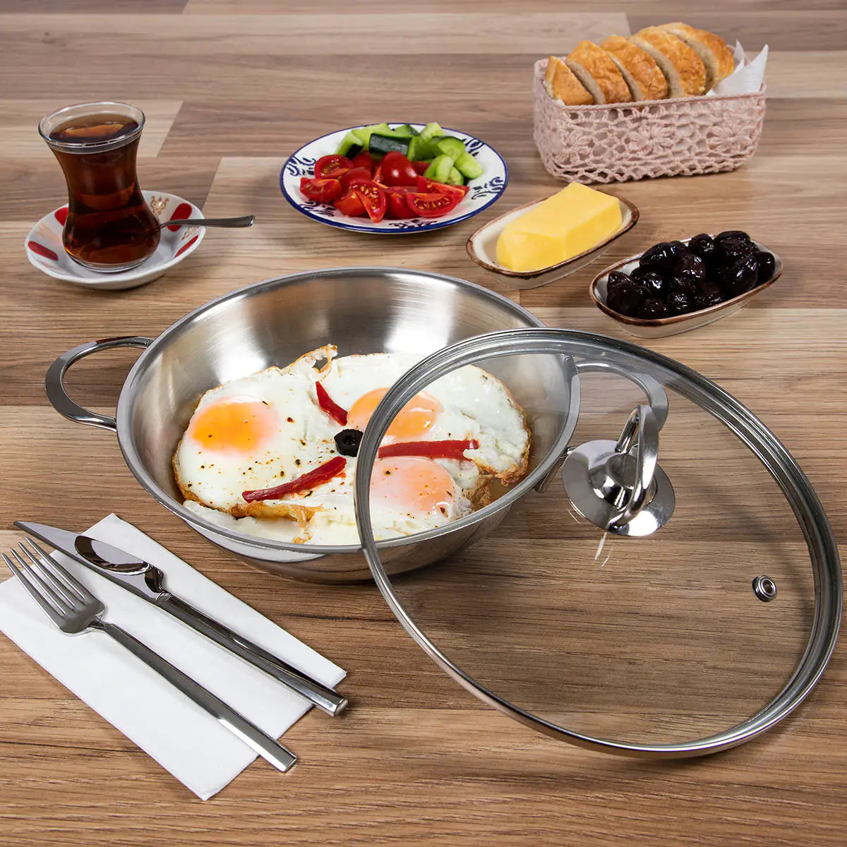 Stainless Steel Omelette Pan